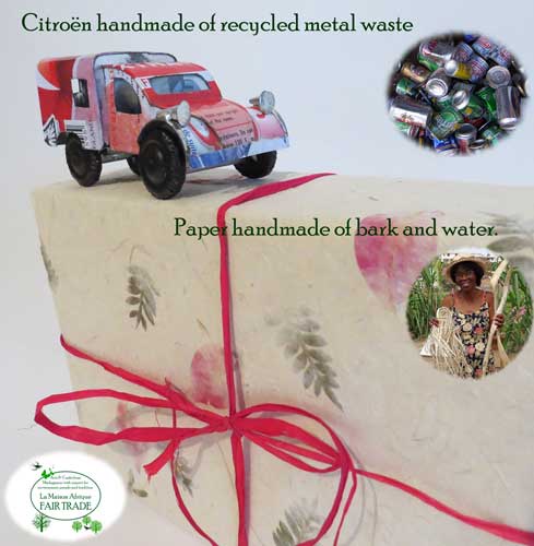 citroen handmade of recycled metalwaste