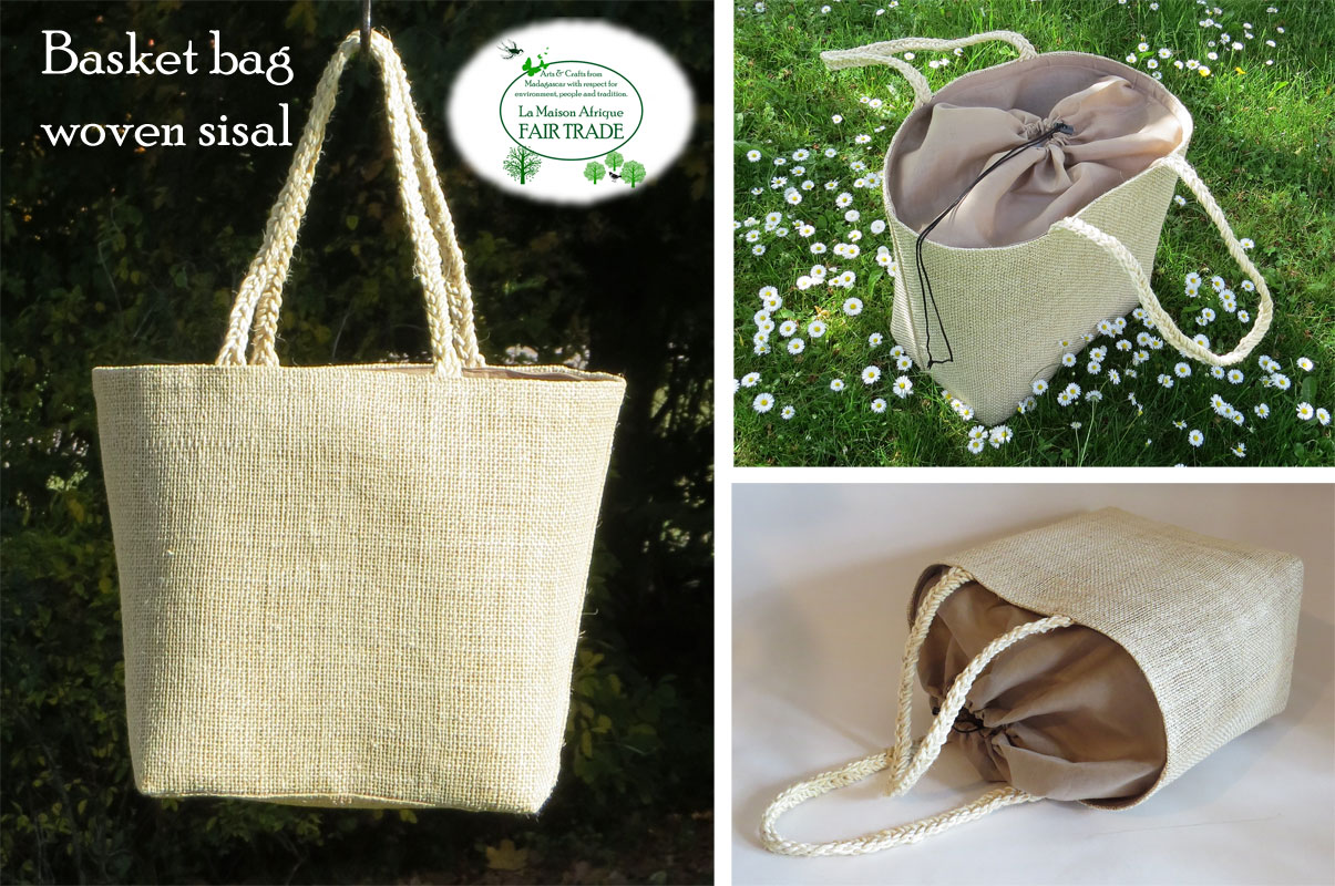 fairtrade basketbag sisal