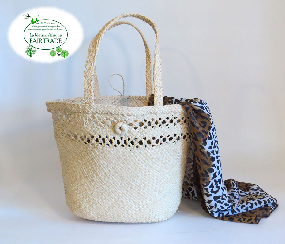 fairtrade raffia bag